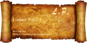 Ludas Pál névjegykártya