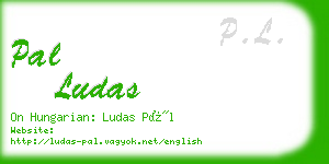 pal ludas business card